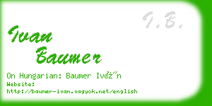 ivan baumer business card